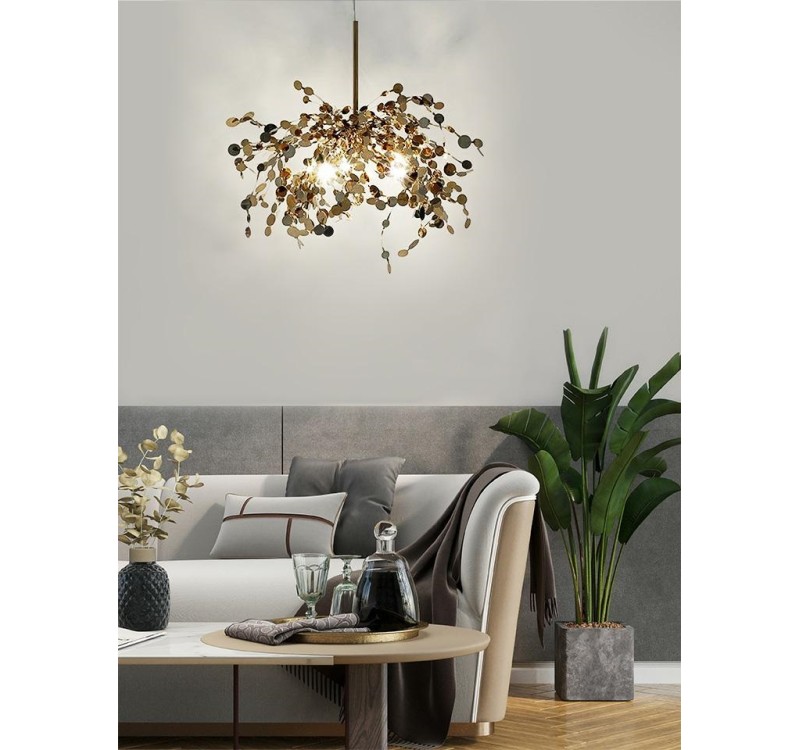 Lampa wisząca MONETE SINGLE złota - metal