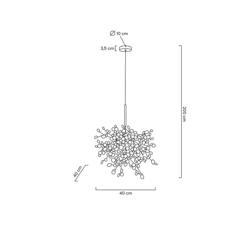 Lampa wisząca MONETE SINGLE złota - metal