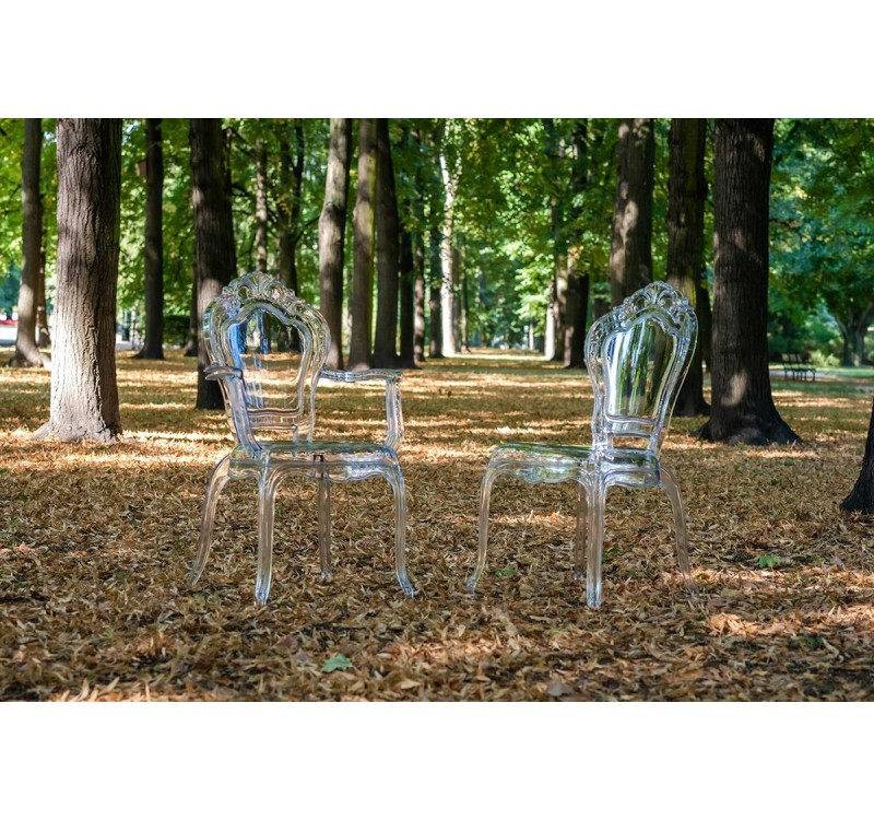 Krzesło KING ARM transparentne - poliwęglan