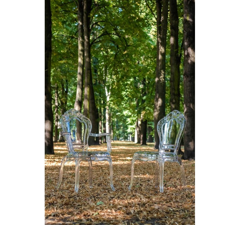 Krzesło KING ARM transparentne - poliwęglan