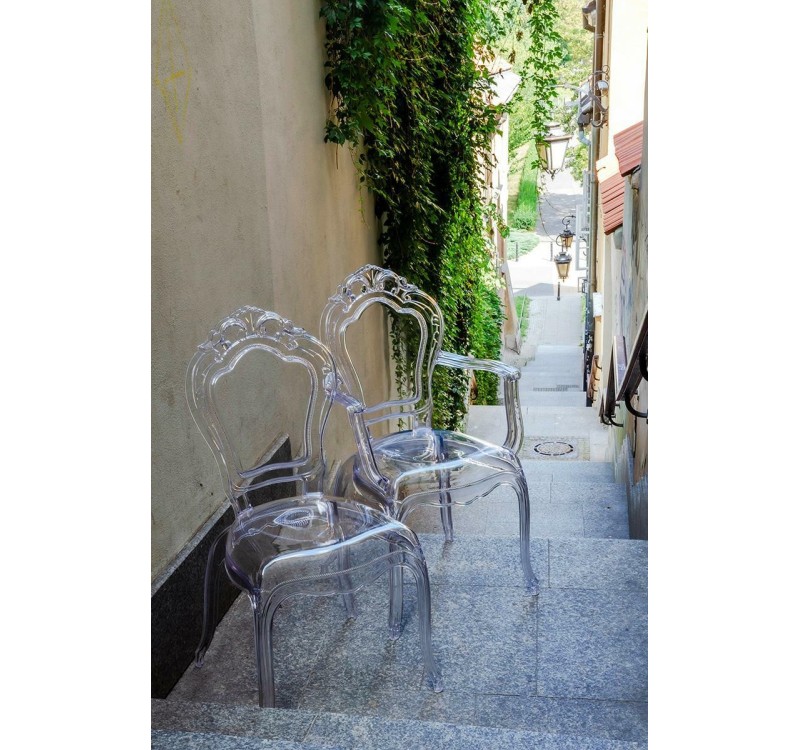 Krzesło KING ARM transparentne - poliwęglan