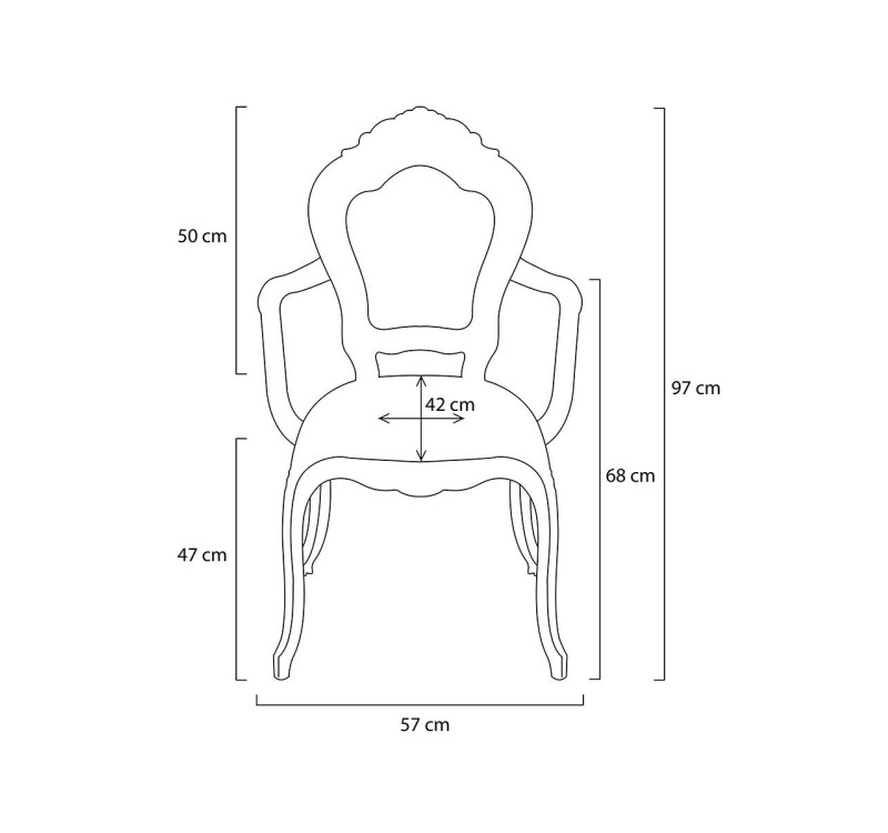 Krzesło KING ARM transparentne - poliwęglan