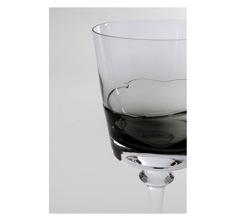 KARE komplet 4 kieliszków do czerwonego   wina MIMI 21 cm szary