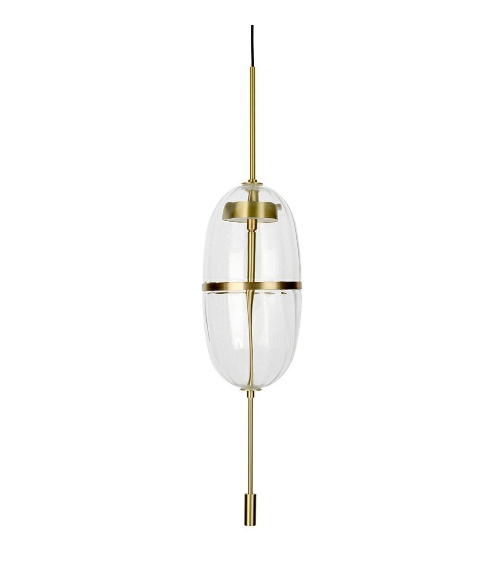 Lampa wisząca CHAPLIN 200 mosiądz - LED, szkło