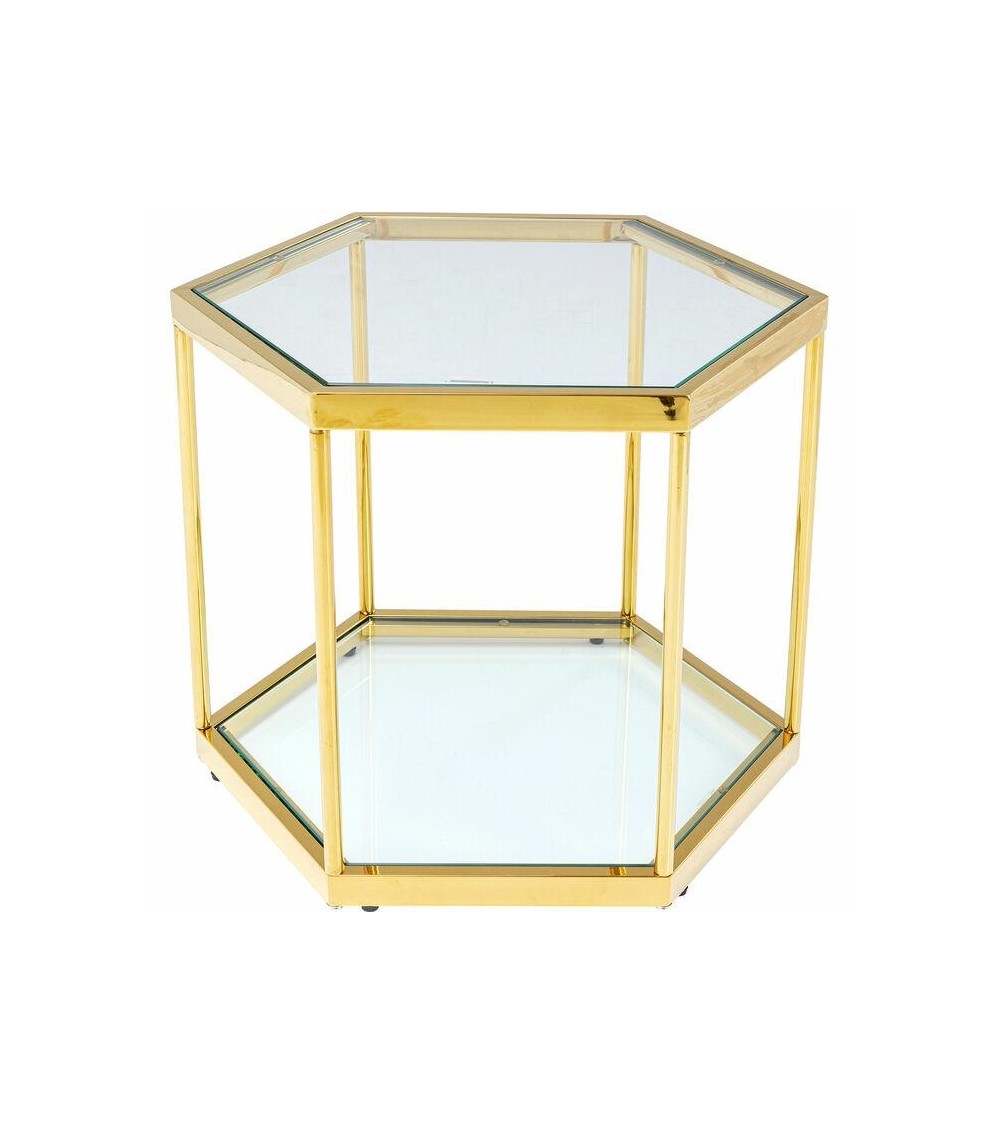 KARE stolik kawowy COMB GOLD 45 złoty