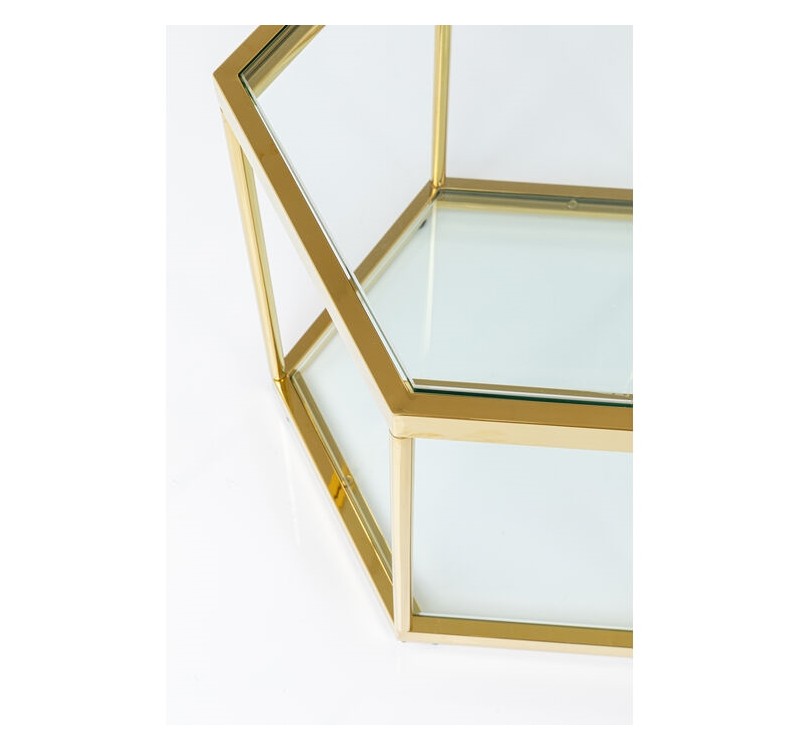 KARE stolik kawowy COMB GOLD 45 złoty