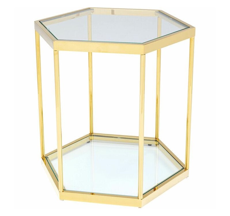 KARE stolik COMB GOLD 55 złoty