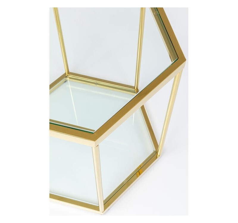 KARE stolik COMB GOLD 55 złoty