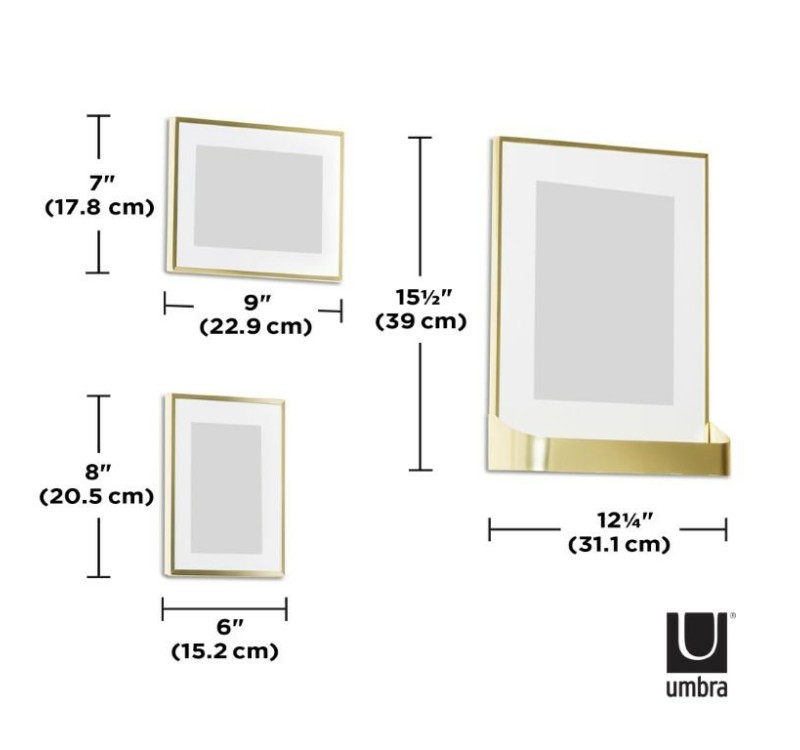 UMBRA zestaw 5 ramek na zdjęcia MATINNE  złote