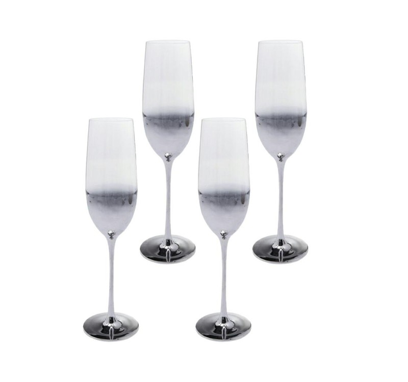 KARE komplet 4 kieliszków do szampana     NIGHT SKY 220 ml