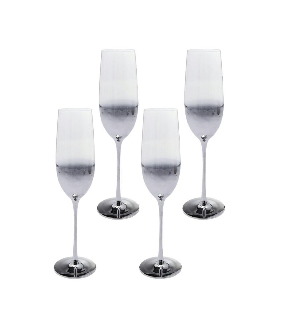 KARE komplet 4 kieliszków do szampana     NIGHT SKY 220 ml