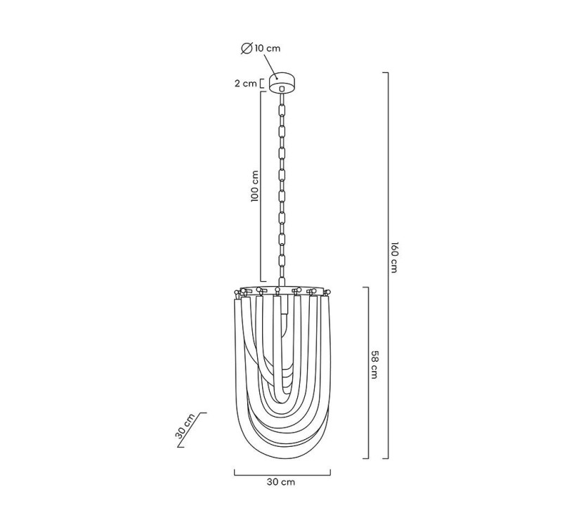 MOOSEE lampa wisząca MURANO L złota
