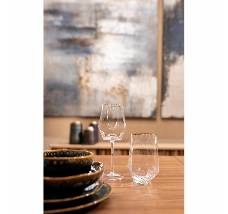 KARE komplet 4 kieliszków do wina         DIAMOND RIM 525 ml