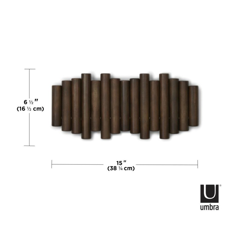 UMBRA wieszak na ubrania PICKET RAIL ciemny orzech