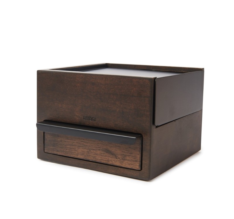 UMBRA pojemnik na biżuterię STOWIT MINI -czarny,orzech