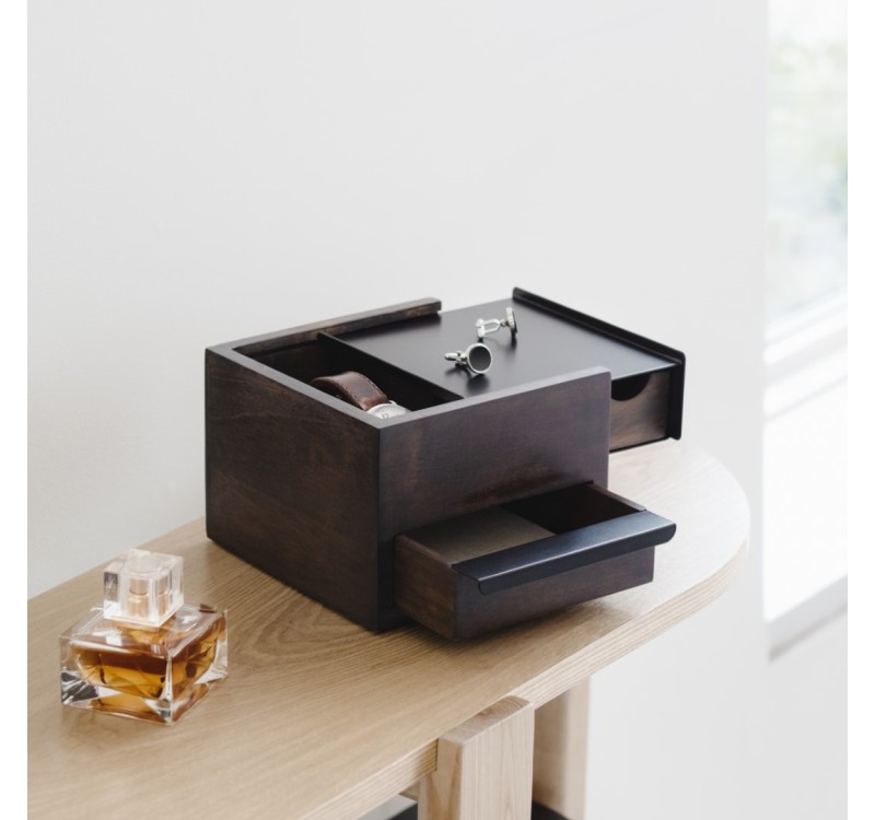 UMBRA pojemnik na biżuterię STOWIT MINI -czarny,orzech