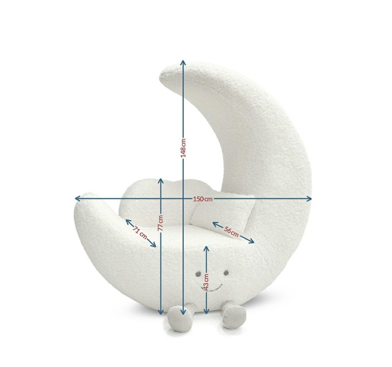 Fotel dziecięcy MOON biały