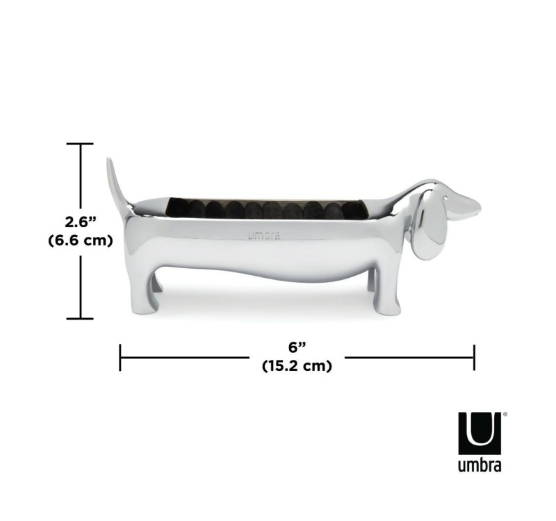 UMBRA stojak na pierścionki DACHSIE chromowany