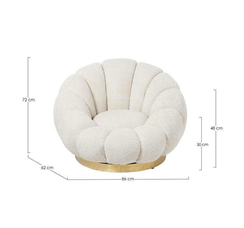 BIZZOTTO fotel obrotowy FLOREL naturalny