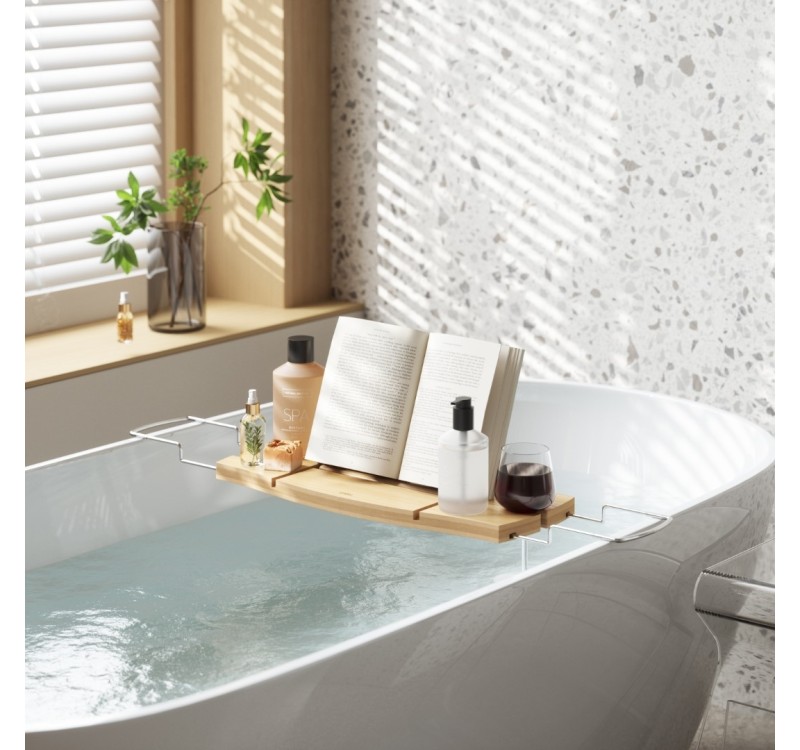 UMBRA półka na wannę AQUALA naturalna