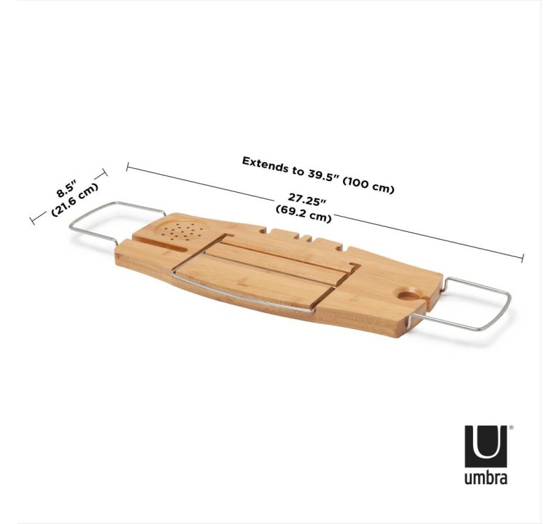 UMBRA półka na wannę AQUALA naturalna