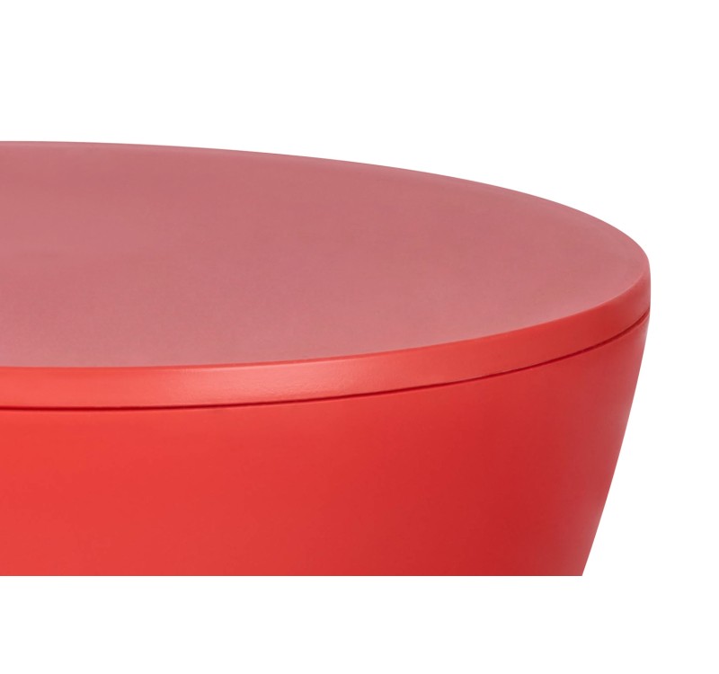 Stołek TAMBURO pastelowy koralowy - polipropylen