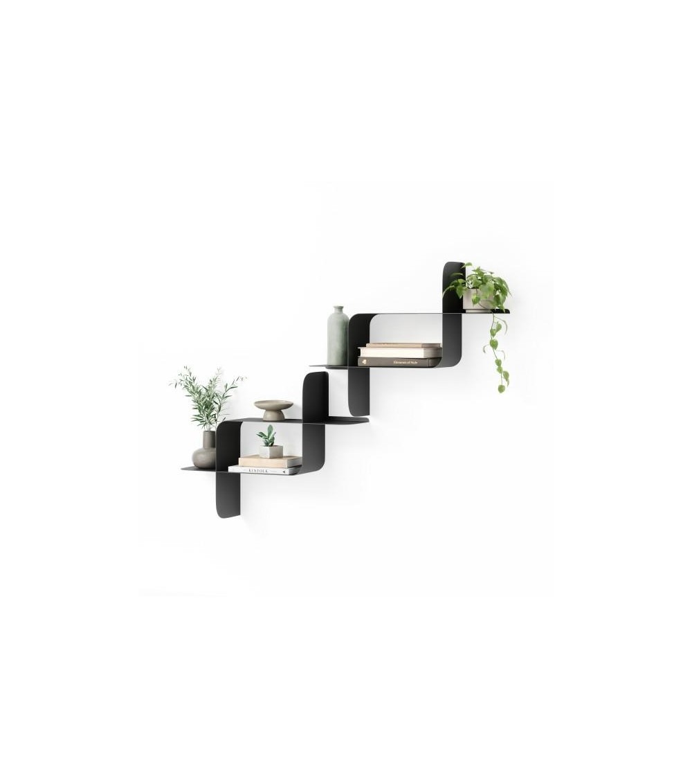 UMBRA zestaw 2 półek ściennych MONTAGE    czarny