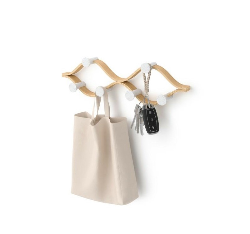 UMBRA wieszak MONTAGE 6 biały /           naturalny