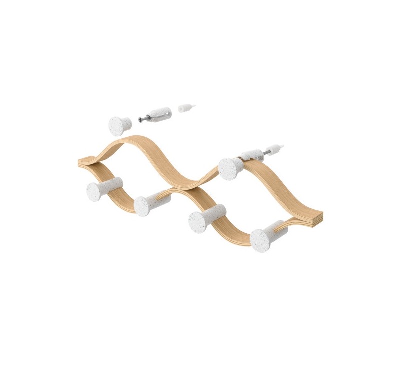 UMBRA wieszak MONTAGE 6 biały /           naturalny