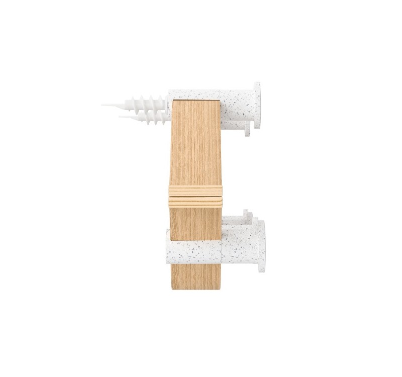 UMBRA wieszak MONTAGE 6 biały /           naturalny