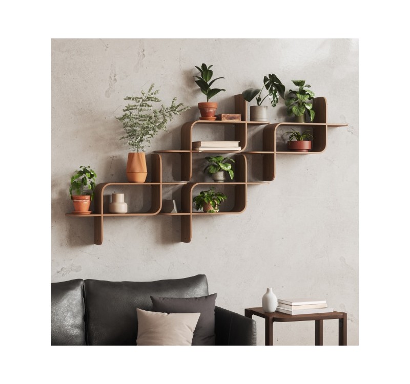 UMBRA półka ścienna MONTAGE               ciemnobrązowa