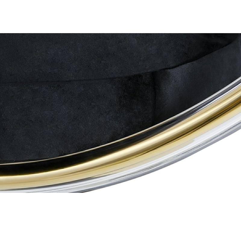 Fotel wiszący BUBBLE GOLD VELVET poduszka czarna