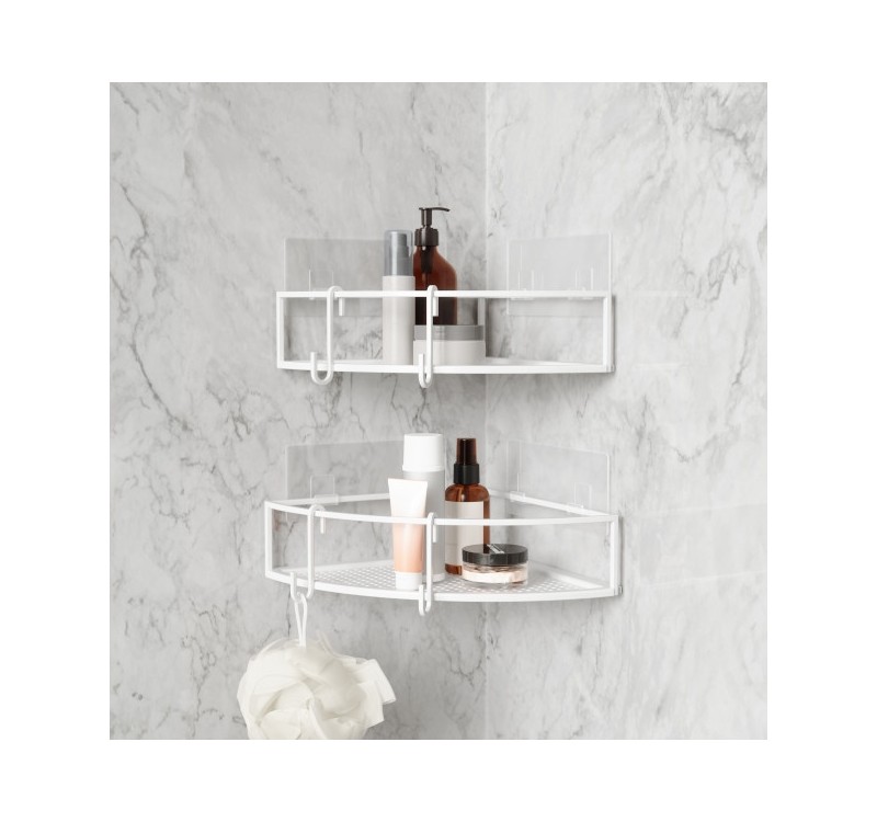 UMBRA zestaw 2 półek narożnych CUBIKO     biały