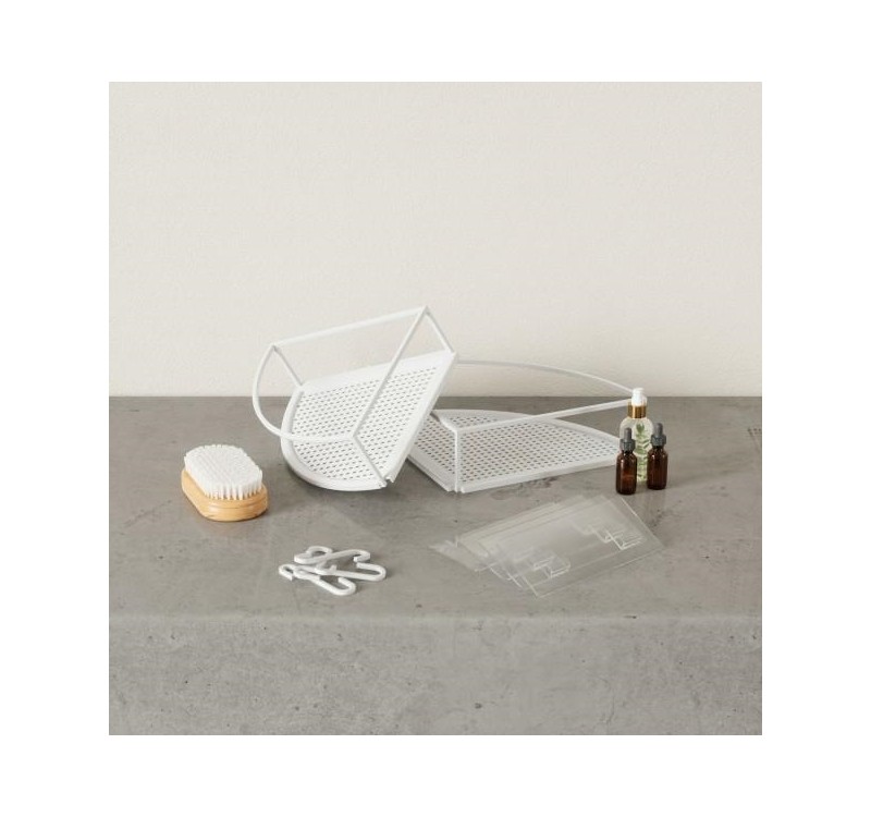 UMBRA zestaw 2 półek narożnych CUBIKO     biały