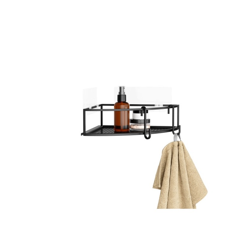 UMBRA zestaw 2 półek narożnych CUBIKO     czarny