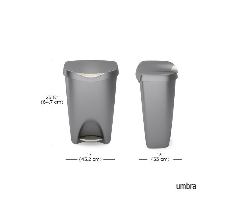 UMBRA kosz na śmieci BRIM szary