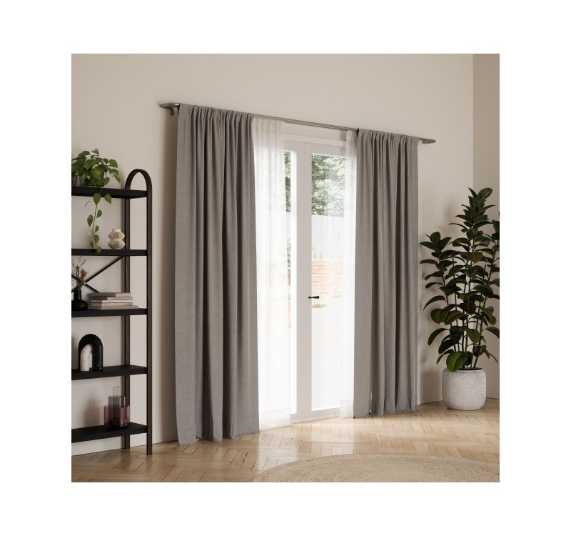 UMBRA karnisz TWILIGHT DOUBLE 76 - 213    cm srebrne