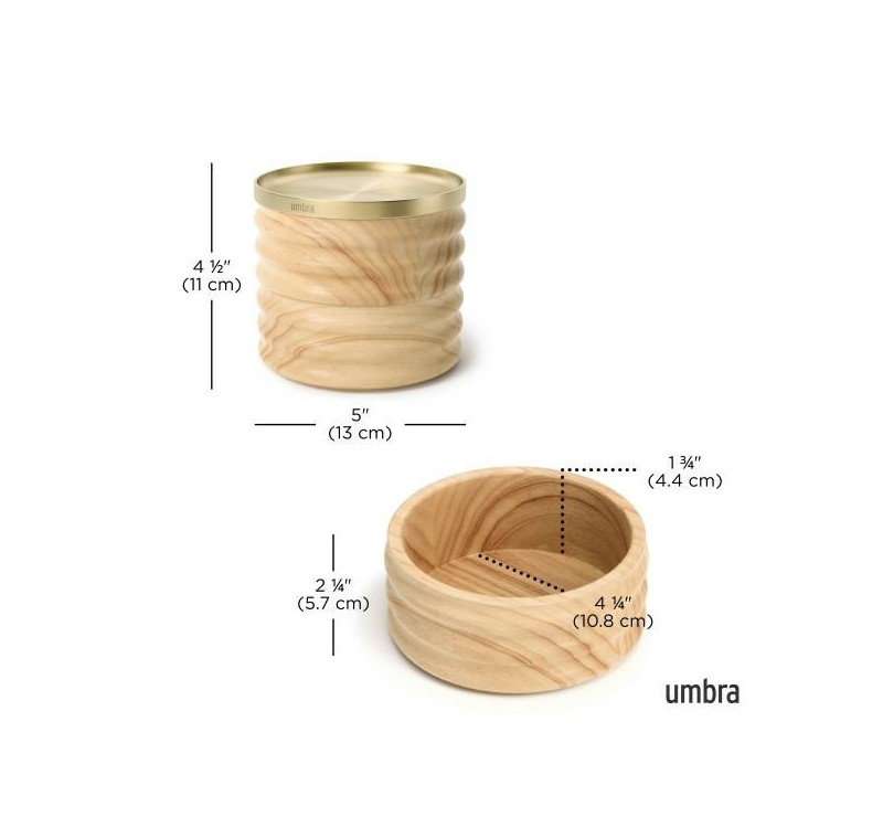 UMBRA organizer na biżuterię TESORA       złoty / jasnobrązowy