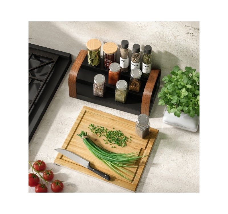 UMBRA półka na przyprawy BELLWOOD czarna  / brązowa