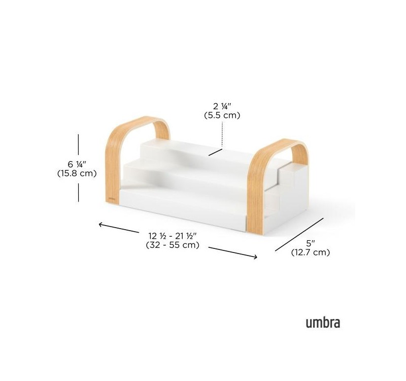 UMBRA półka na przyprawy BELLWOOD biała   / jasnobrązowa