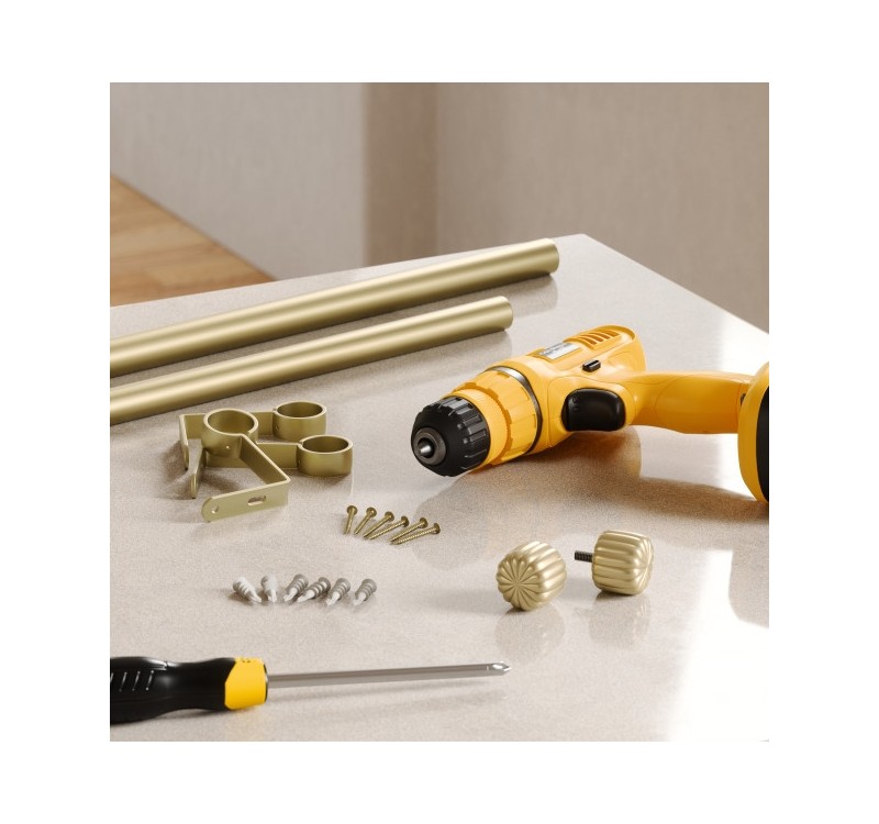 UMBRA karnisz CLEO 91 - 168 cm złoty