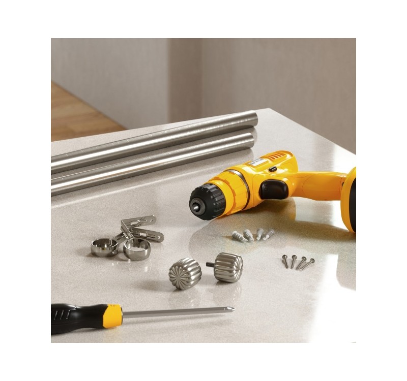 UMBRA karnisz CLEO 168 - 305 cm srebrny