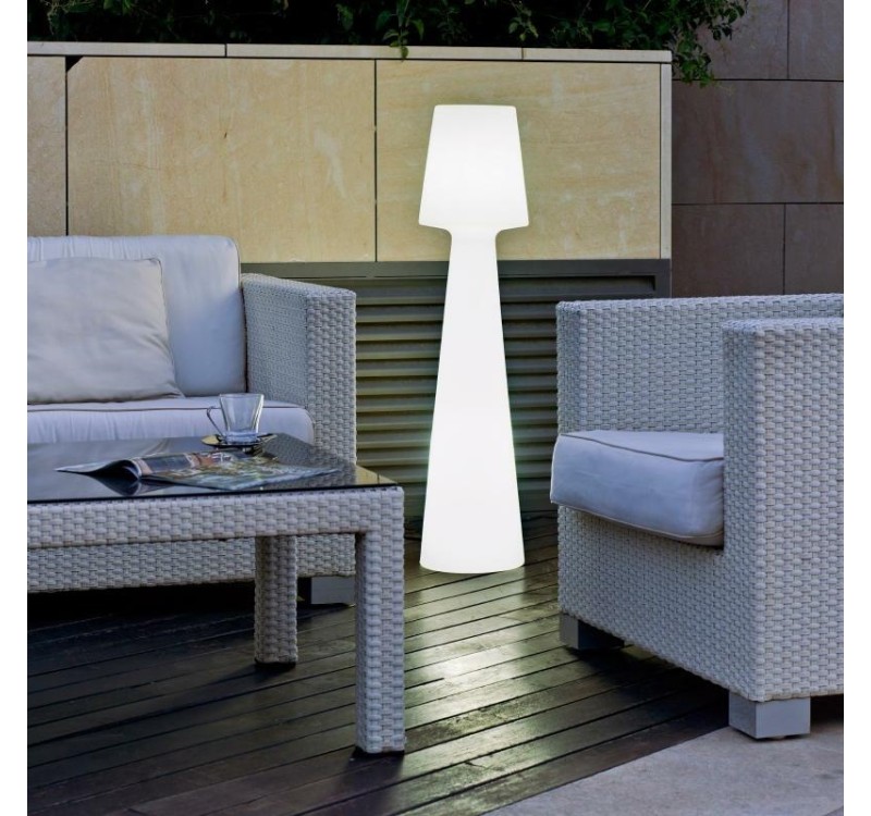 NEW GARDEN lampa podłogowa LOLA 110  CABLE biała