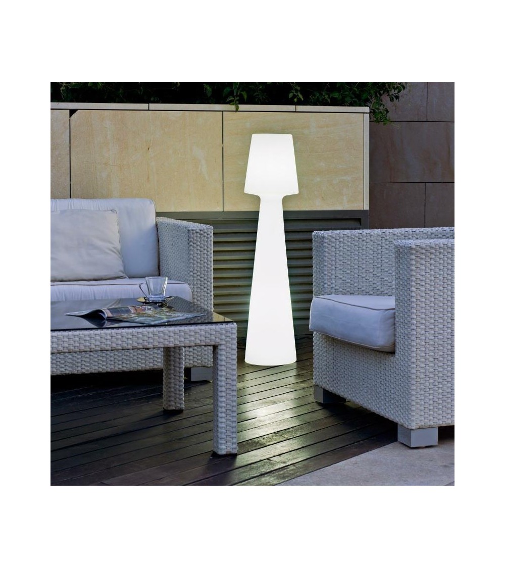 NEW GARDEN lampa podłogowa LOLA 110  CABLE biała