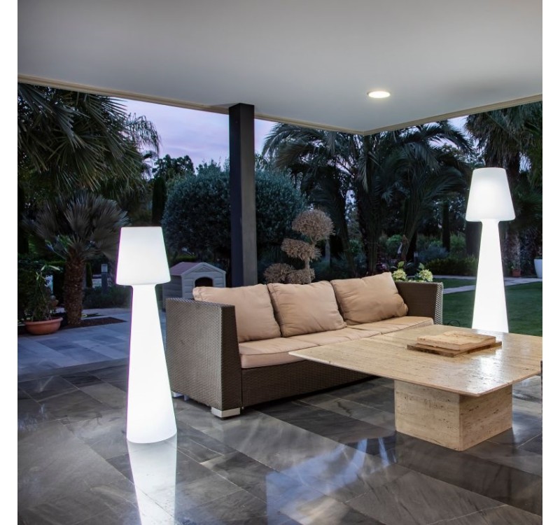 NEW GARDEN lampa podłogowa LOLA 110  CABLE biała