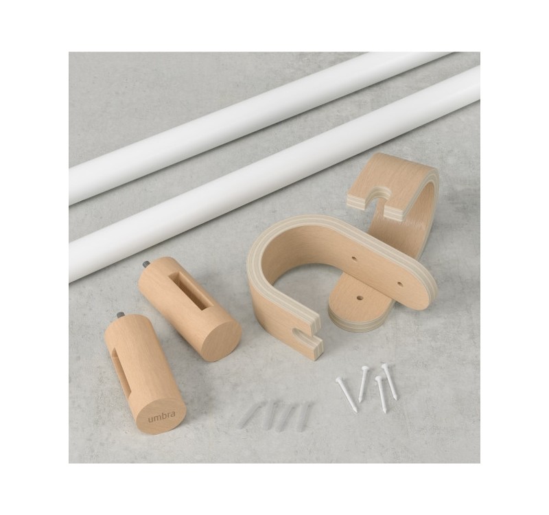 UMBRA karnisz BELLWOOD 107 - 305 cm       biały / brązowy
