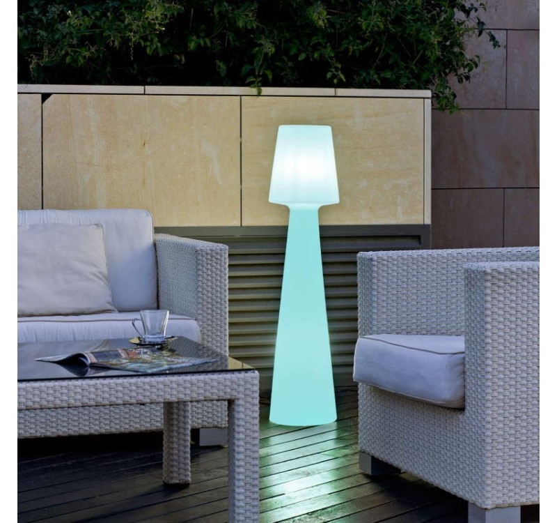 NEW GARDEN lampa podłogowa LOLA 110  CABLE biała