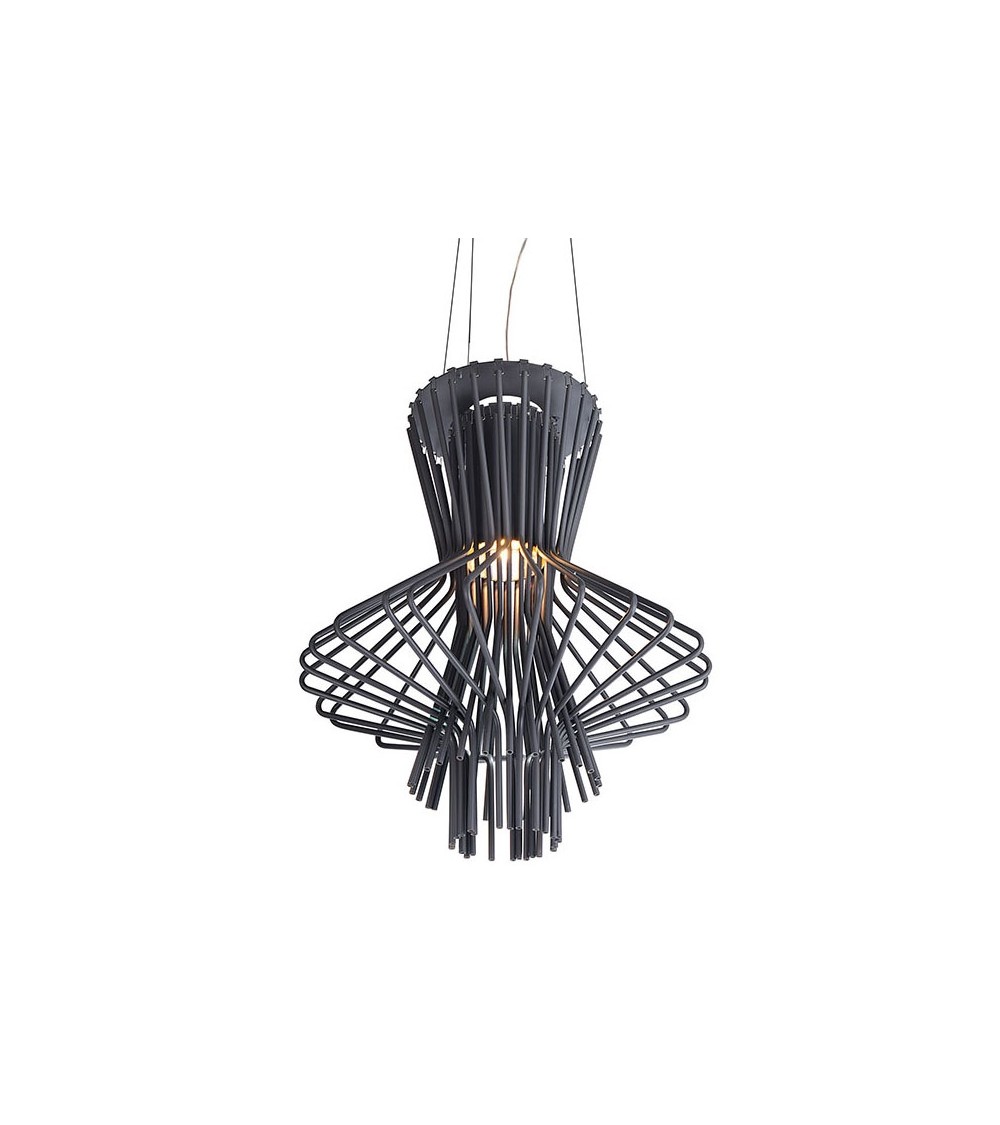 Lampa wisząca STRAW szara - stal węglowa