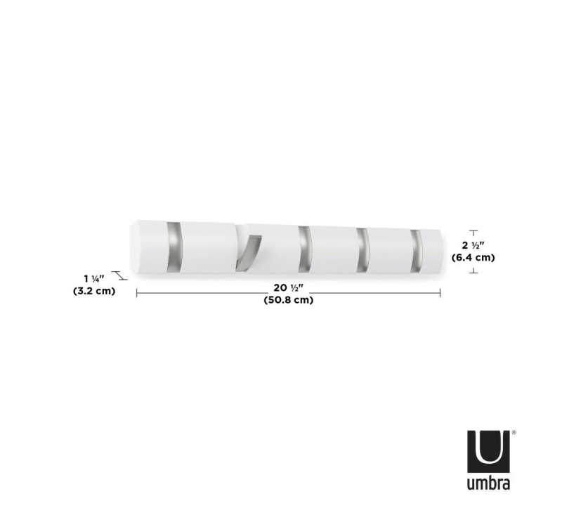 UMBRA wieszak na ubrania FLIP 5 biały