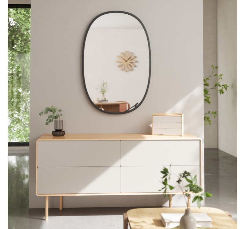 UMBRA lustro wiszące HUB 61 x 91 cm czarne